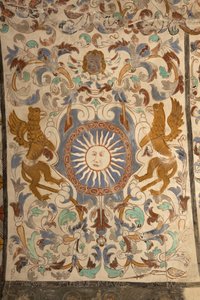 Pfarrkirche (Església de la Mare de Déu de Solers). Innenraum. Die Schiffe. Wandmalereien. Detail. 16. Jahrhundert (?).