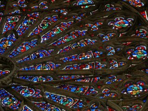 Teilansicht des nördlichen Rosettenfensters, ca. 1300