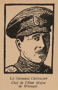 Pavel Chatilov, Stabschef der Weißen Armee von General Pyotr Wrangel im Süden Russlands während des Russischen Bürgerkriegs