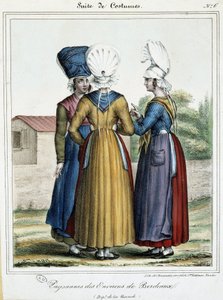 Bauern von Bordeaux - Lithografie von French School