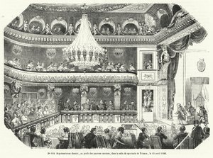 Aufführung zugunsten armer Arbeiter im Trianon, Versailles von French School
