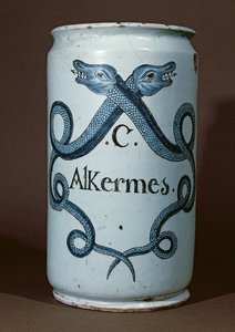 Pharmazeutisches Gefäß für Alkernes, aus Rouen, ca. 1770 von French School