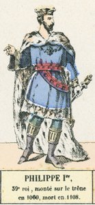 Philipp I, 39. König, bestieg den Thron 1060, gestorben 1108 von French School