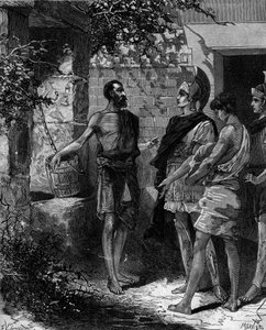 Phokion (Phokion) (402 v. Chr. - 318 v. Chr.) ist ein athenischer Stratege und Redner, der die Gesandten Alexanders des Großen nach dem Sieg von Arbelles empfängt von French School