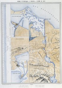 Malerische Reise durch den Isthmus von Suez (Plan von Suez) in „Einweihung des Suezkanals“ von G. Nicole. 1869