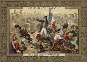 Pierre Cambronne, französischer General, in der Schlacht von Waterloo, 1815 von French School