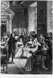 Pierre Corneille (1606-84) liest Polyeucte im Hotel de Rambouillet, ca. 1880 von French School