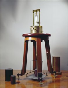 Piezoelektrisches Quarzgerät, entworfen von Pierre (1859-1906) und Jacques Curie, 1897