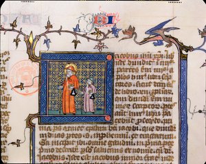 Pilger von Santiago de Compostela, Detail eines historierten Initials