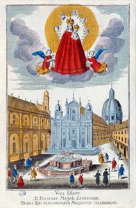 Pilger besuchen das Heiligtum Unserer Lieben Frau von Loretto, 18. Jahrhundert