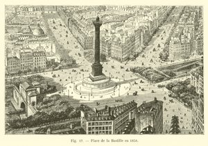 Platz der Bastille im Jahr 1858