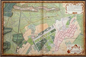 Plan und Vermessung des Schlosses, Parks und Dorfes von Fontainebleau von French School