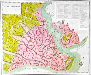 Plan von Konstantinopel von French School