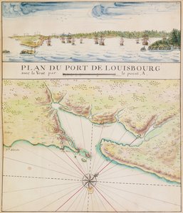 Plan des Hafens von Louisbourg