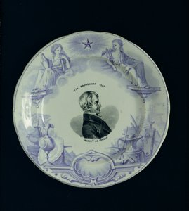 Teller mit einem Porträt von Alexandre Brongniart (1770-1847)