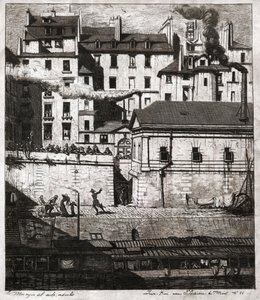 Polizei in Paris (Stich, ca. 1860) von French School