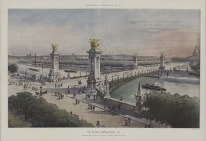 Pont Alexandre III, Weltausstellung 1900, Paris von French School