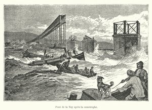 Tay-Brücke nach der Katastrophe (Gravur)