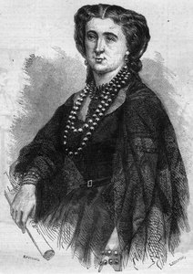 Porträt von Anna de La Grange (Lagrange) (1824-1909), französische Sängerin. Gravur in „Le Monde Illustré“ Nr. 341 vom 24. Oktober 1863