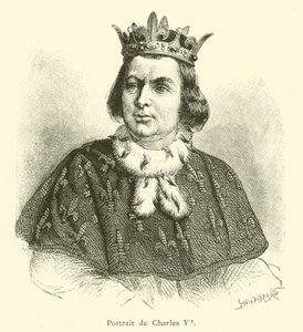 Porträt von Karl V. (Stich) von French School