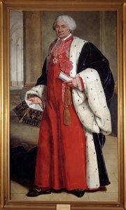 Porträt en pied von Claude Ambroise Regnier (1746-1814), Anwalt im Parlament und Abgeordneter im Dritten Stand, Justizminister von 1802 bis 1813 Anonymes Gemälde. 18. Jahrhundert. Nancy, Musée Historique Lorrain