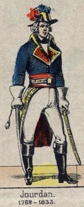 Ganzkörperporträt von Jean Baptiste, Comte Jourdan, Marschall von Frankreich (1762-1833) Bild von Epinal aus dem späten 19. Jahrhundert