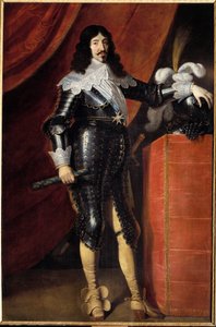 Ganzkörperporträt von Ludwig XIII. (1601-1643) in Rüstung. Gemälde der französischen Schule des 17. Jahrhunderts. Musée du Château de Chambord