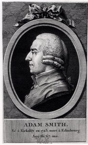 Porträtmedaillon von Adam Smith (1723-90) von French School