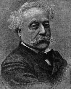 Porträt von Alexandre Dumas Jr. (1824-1895), französischer Schriftsteller. Gravur in „La gazette du dimanche“ vom 5. Dezember 1895 von French School