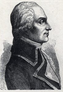 Porträt von Armand Louis de Gontaut Biron, französischer Militär (1747-1793). Gravur von 1889. Private Sammlung.
