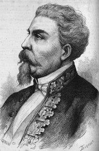 Porträt von Benedetto Cairoli (1825-1889), italienischer Staatsmann. Gravur in „Le Monde Illustré“ Nr. 1132 vom 7. Dezember 1878.