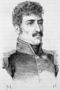 Porträt von Berton (Jean Baptiste Breton genannt), französischer General (1769 - 1822) - in „L