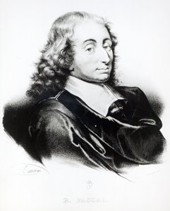 Porträt von Blaise Pascal (1623-62), graviert von Francois Seraphin Delpech (1778-1825) von French School