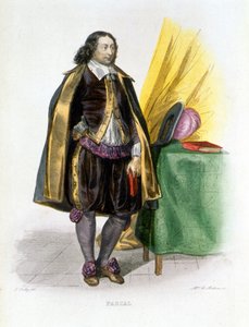 Porträt von Blaise Pascal - in „Le Plutarque Français“ von Mennechet von French School