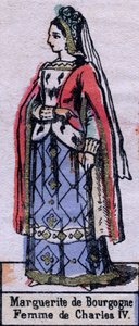Porträt von Blanche von Burgund (ca. 1296-1326), Ehefrau von Karl IV. von Frankreich. (Kapetinger-Dynastie). Illustration Ende des 19. Jahrhunderts. von French School
