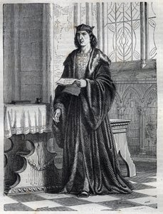 Porträt von Kardinal Pietro Carafa oder Caraffa oder Giovanni Pietro Caraffa, zukünftiger Papst Paul IV. (Paolo IV 1476-1559) Gravur in „Geschichte der Päpste (...) Verbrechen der Königinnen, Könige und Kaiser durch die Jahrhunderte“ von Maurice Lachatre