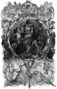 Porträt von Karl dem Großen (Karl I., bekannt als Karl der Große, 742-814). Gravur in „Histoire des Papes-Rois-Reines und Kaiser durch die Jahrhunderte“ von Maurice Lachatre von French School