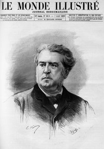Porträt von Charles Floquet (1828-1896), Präsident des Ministerrats von 1888 bis 1889. In „Die Illustrierte Welt“ 1888. von French School