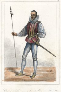 Porträt von Charles de Lorraine, Herzog von Mayenne (1554-1611), französischer Prinz. Nach Henri, Herzog von Guise, war er Anführer der Liga (1589). von French School