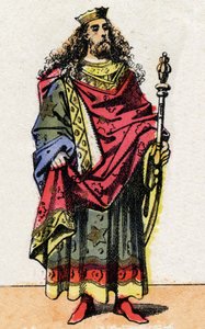 Porträt von Chlodion genannt der Langhaarige, König der Franken von 428 bis 448. von French School