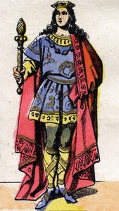 Porträt von Chlothar III., König der Franken (652-673). von French School