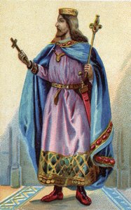 Porträt von Chlodwig, König der Franken (481-511). von French School