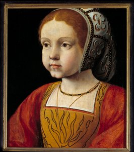 Porträt von Eleonore von Habsburg als Kind, Königin von Portugal und dann von Frankreich (1498-1558) von French School