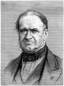 Porträt von Elie de Beaumont (1798-1874), französischer Geologe. Gravur in „Le Monde Illustré“ Nr. 912 vom 3. Oktober von French School