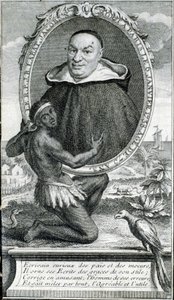 Porträt von Pater Labat als Frontispiz - in „Neue Reise zu den Inseln Amerikas“, von Pater Labat, ed. Cavelier, Paris von French School