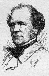 Porträt von François Auguste Mignet (1796-1884), französischer Historiker und Akademiker. Gravur in „Le Monde Illustré“ Nr. 883 vom 14. März 1874 von French School