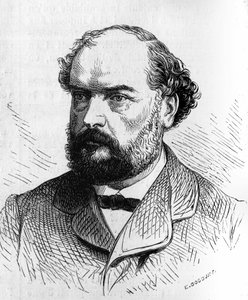Porträt von François Désiré Bancel (1822-1871), französischer Politiker. Gravur in „Le Monde Illustré“ Nr. 634 vom 5. Juni. von French School