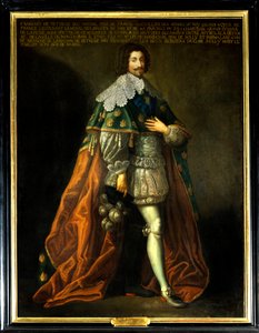 Porträt von Francois de Bethune, Herzog von Orval (1598-1678), Sohn von Maximilian von Bethune, Herzog von Sully (1559-1641). Anonymes Gemälde des 17. Jahrhunderts. Öl auf Leinwand. Pflichtangabe: Sully sur Loire, Chateau de Sully