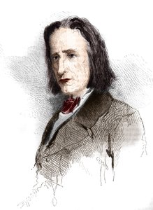 Porträt von Franz Liszt (1811-1886), ungarischer Komponist und Pianist. Gravur von 1865-1866