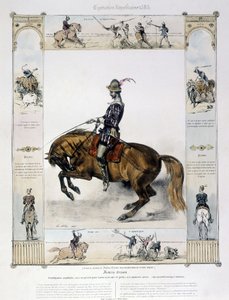 Porträt von Frédéric Grison in „Bildergeschichte des alten und modernen Reitens“ von Charles Aubry von French School